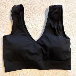 Athleta Aurora Plunge Bra D-DD, black (S)